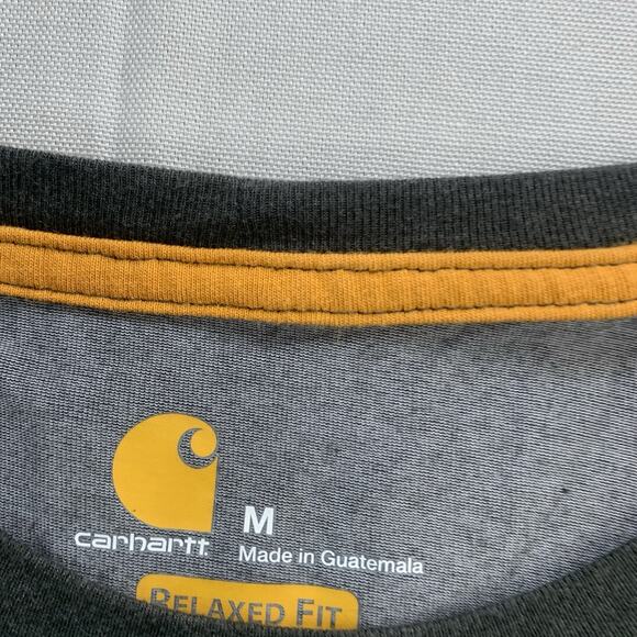 Carhartt Force Shirt Mens Medium Gray Pockets Relaxed Fit Short Sleeve Workwear - Picture 4 of 7